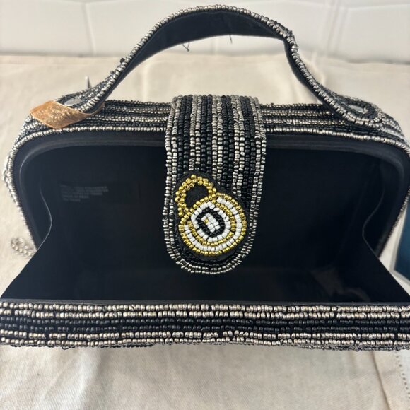 Made in India Travel Beaded Crossbody Bag - Black and Silver - Viral Bag - Picture 9 of 14